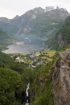 View Over Geirangerfjord Royalty Free Stock Photo