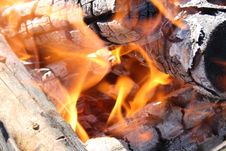 Fiery Coals Stock Image
