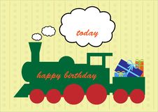 Happy Birthday Train Greeting Card Stock Photo Happy Birthday Train Greeting Card Stock Photo