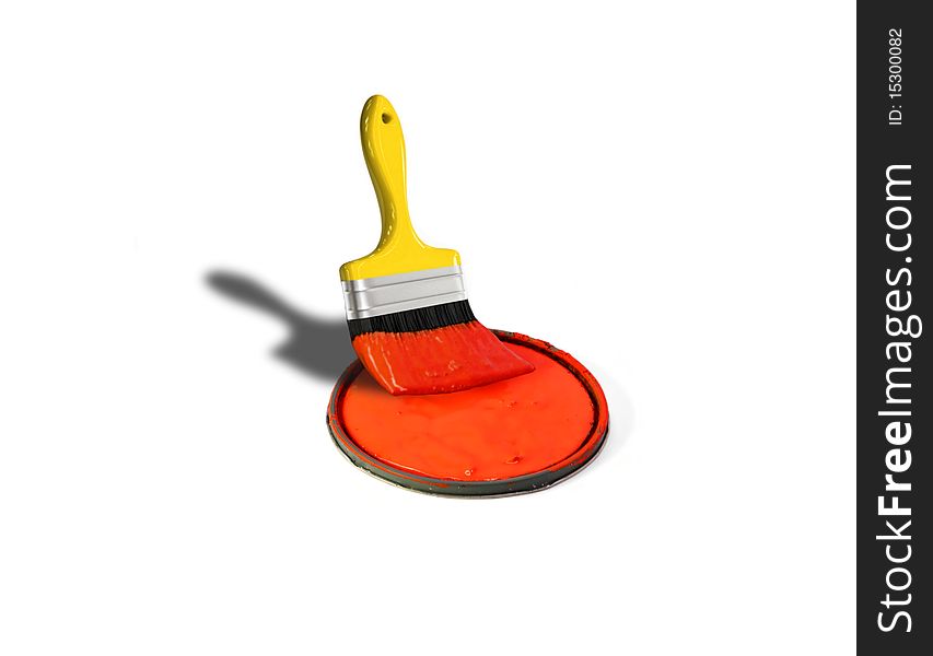 Paintbrush and can cap