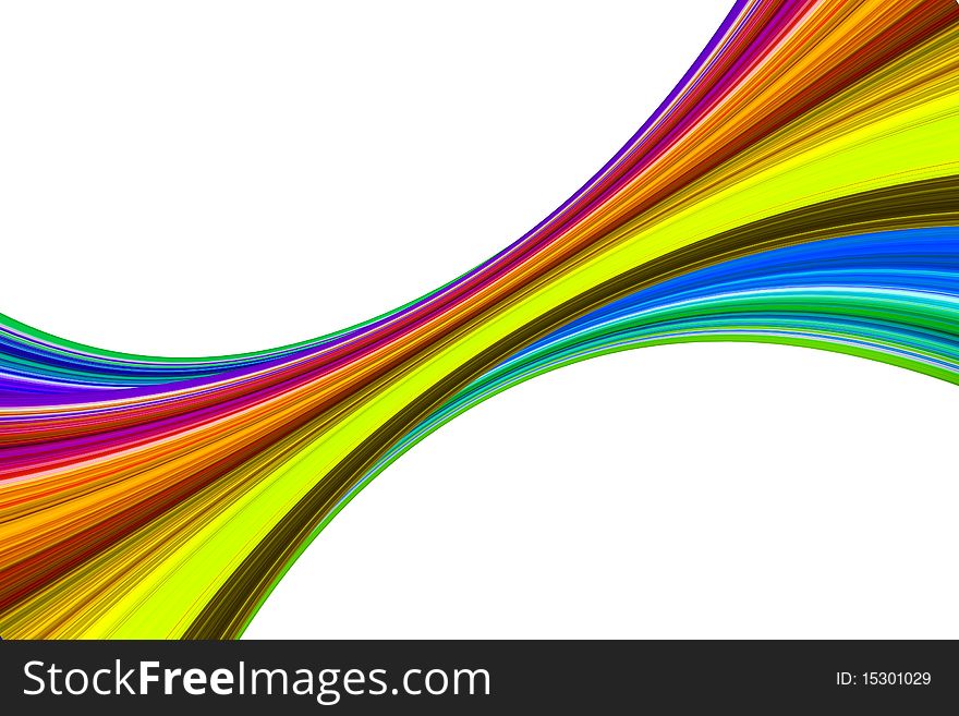 Abstract colourful iridescent figures isolated on white background