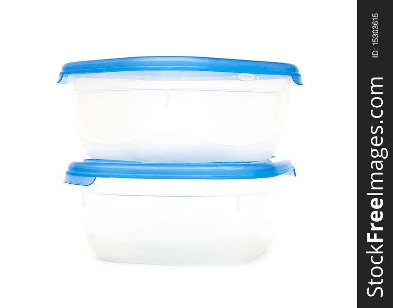 Plastic container isolated on a white background