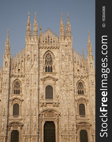 Facade Of The Duomo Cathedral, Milan