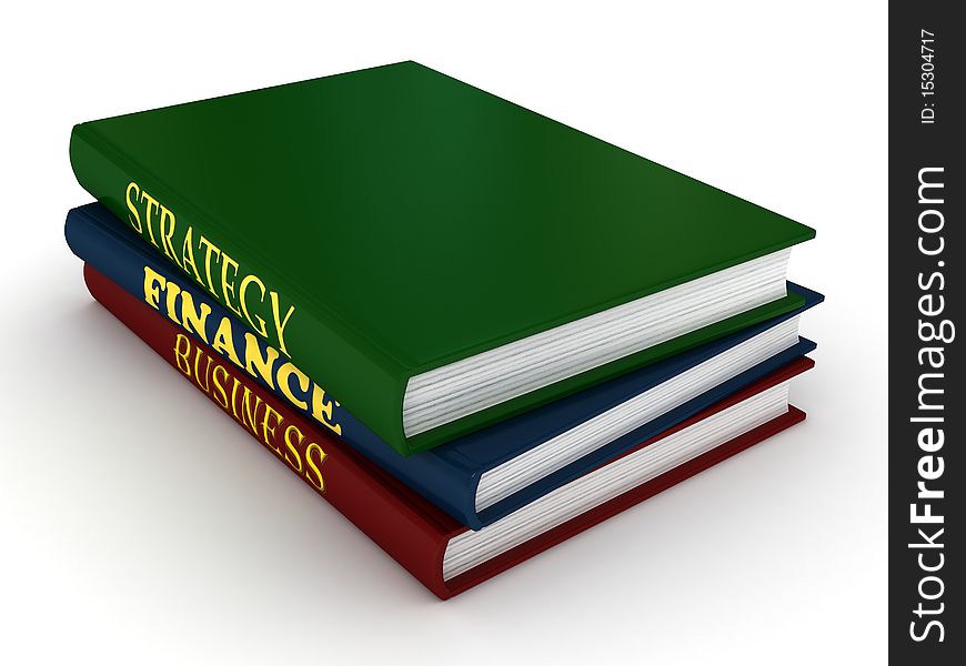 Stack of books. 3d rendered image