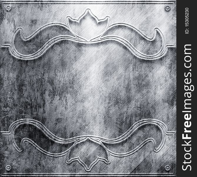 Vintage silver background with shabby pattern. Vintage silver background with shabby pattern