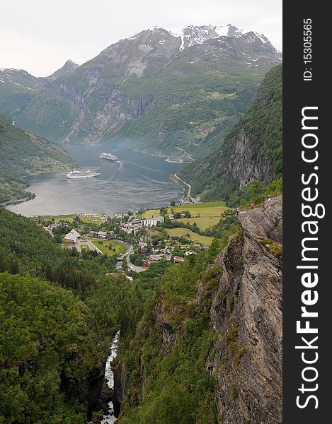 View over Geirangerfjord