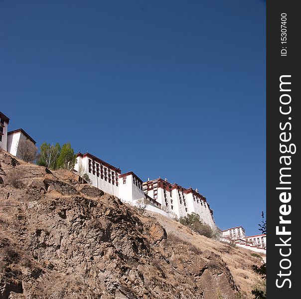 The great potala palace in tibet China in fine weather. The great potala palace in tibet China in fine weather