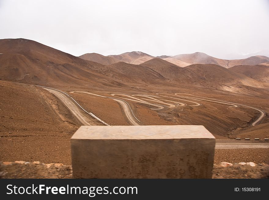 Modern highway to the summit of earth - mount himalaya. Modern highway to the summit of earth - mount himalaya