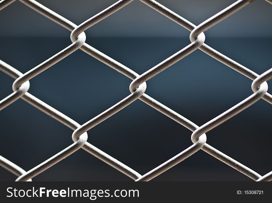 Metallic net with black background