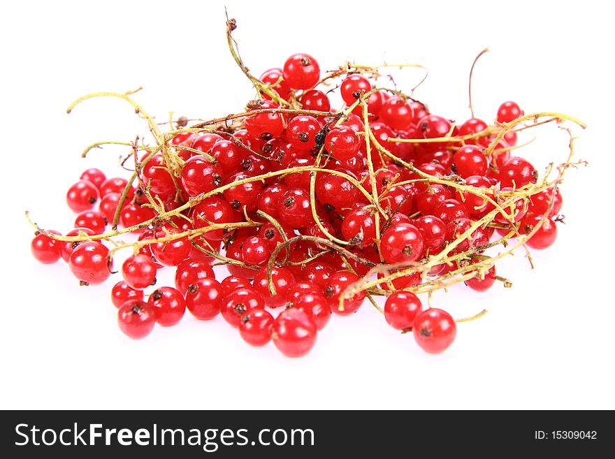 Red Currant: a stack of fruit on white background