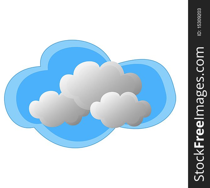 Icon on a white background, which shows the clouds