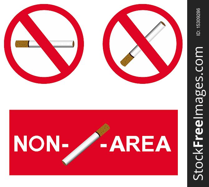 This is a set of 3 non smoking area signs made in Illustrator! The .ai file is fully editable!