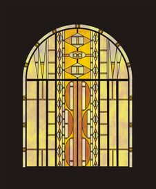 Stained Glass Window In Vector Stock Images Stained Glass Window In Vector Stock Images
