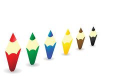 Multi-coloured Wooden Pencils Rowed Royalty Free Stock Photo Multi-coloured Wooden Pencils Rowed Royalty Free Stock Photo