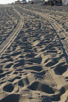 Tracks In Beach Stock Photography Tracks In Beach Stock Photography