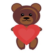 Teddy Bear With Heart Royalty Free Stock Photo