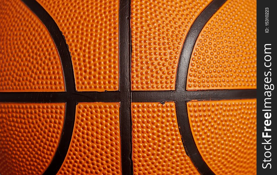Texture of used ball, with balck lines in focus. Texture of used ball, with balck lines in focus.