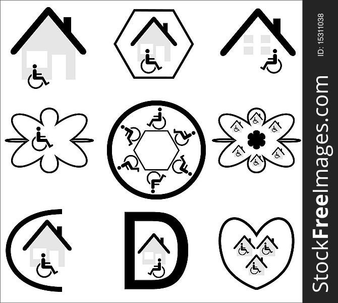 Disabled Housing Logo Set