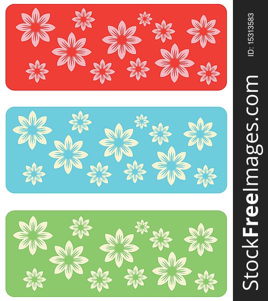 Vector background with white flowers. Vector background with white flowers