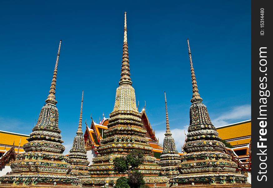 Small stupa at wat pho in thailand