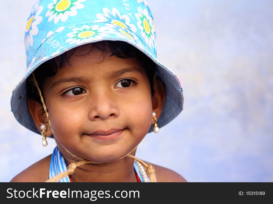 Portrait of Indian Cute girl