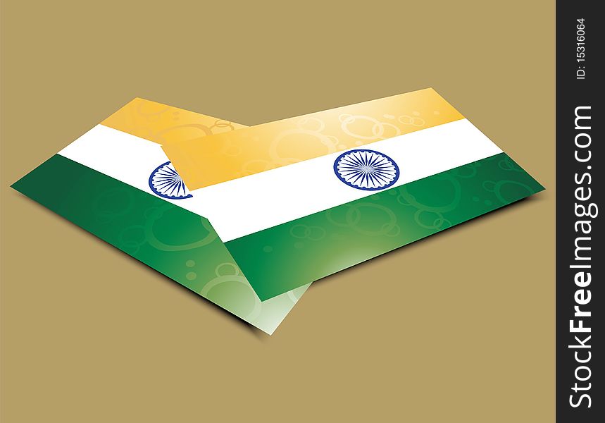 Abstract indian national flag, illustration vector design