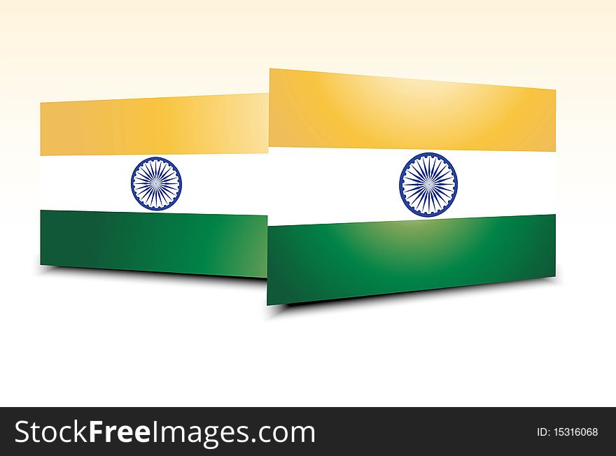 Abstract indian national flag, illustration vector design