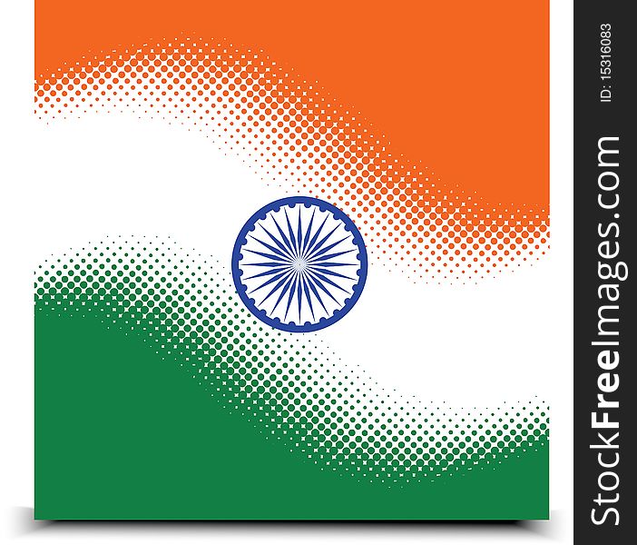 Abstract Indian national flag, illustration vector design
