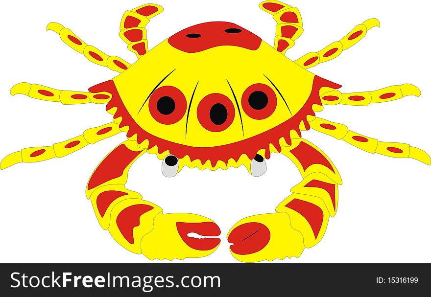 The big sea crab. A illustration