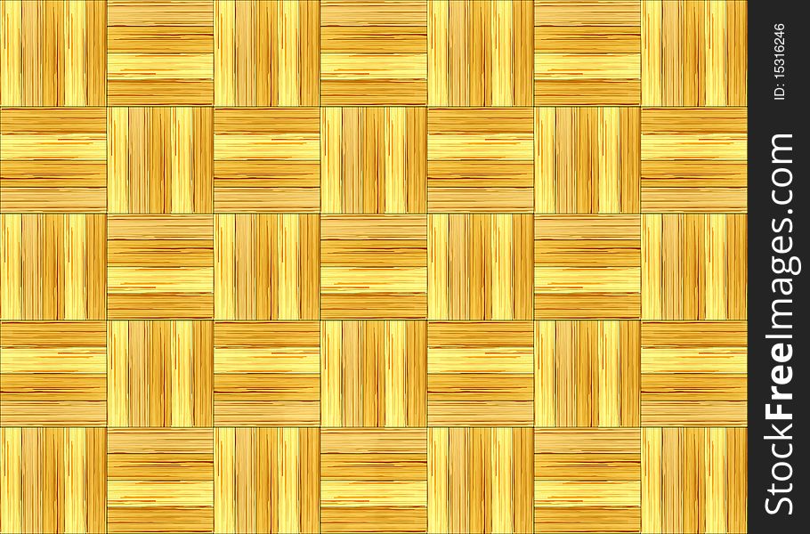 2d illustration of wooden parquet texture, seamless