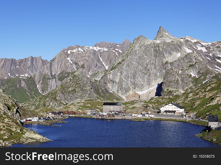 Lake and mountain