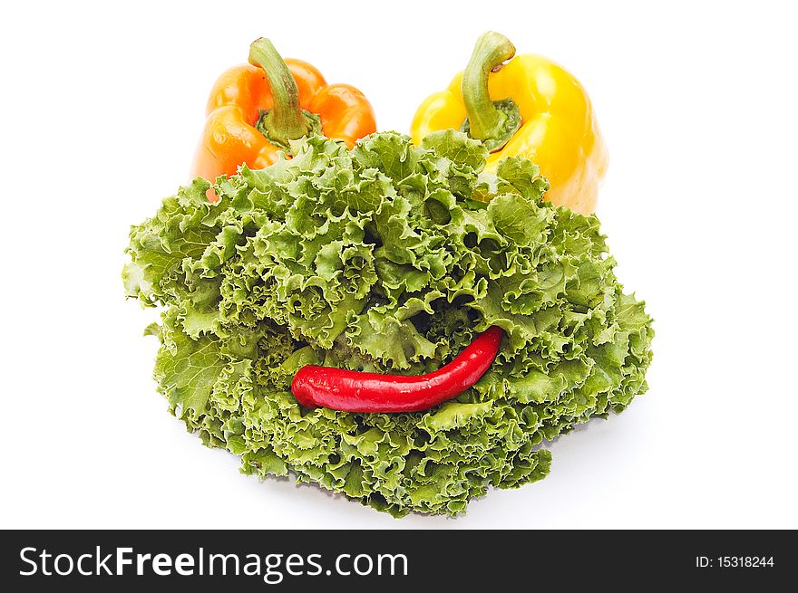 Vegetables isolated on a white background