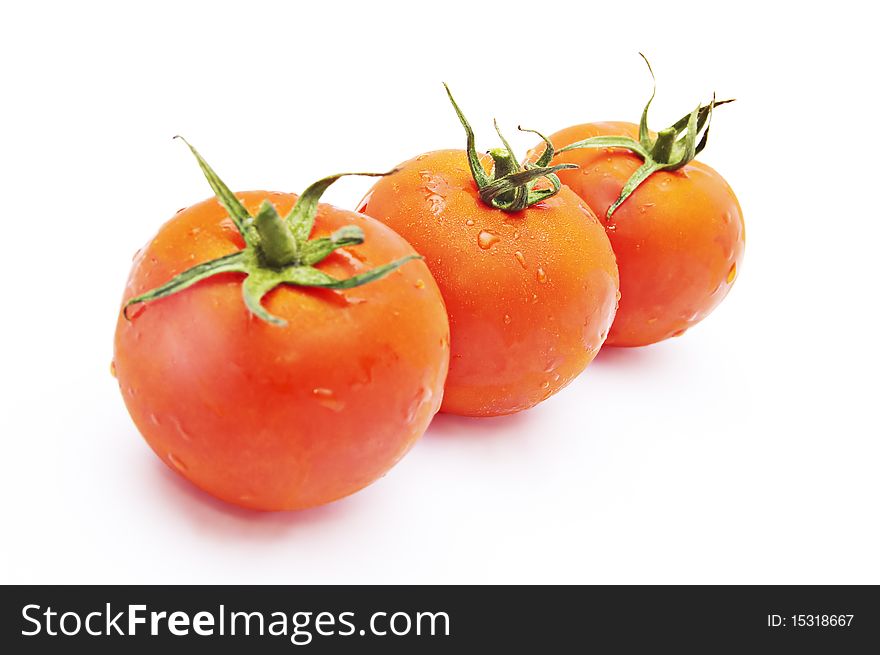 Tomatoes isolated on white background