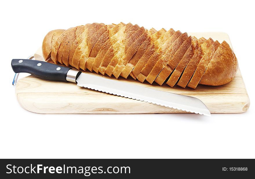 Bread isolated on white background