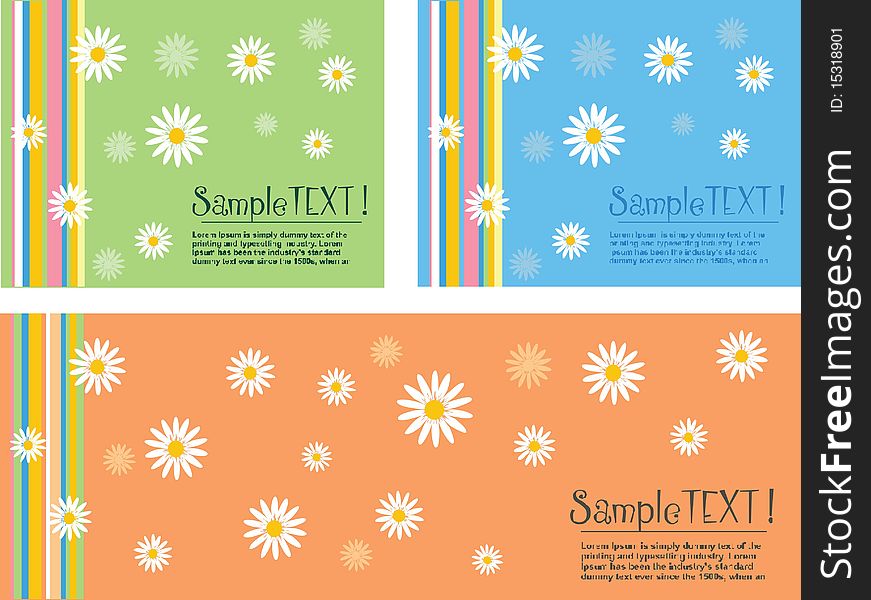 Set of backgrounds with flowers. Set of backgrounds with flowers