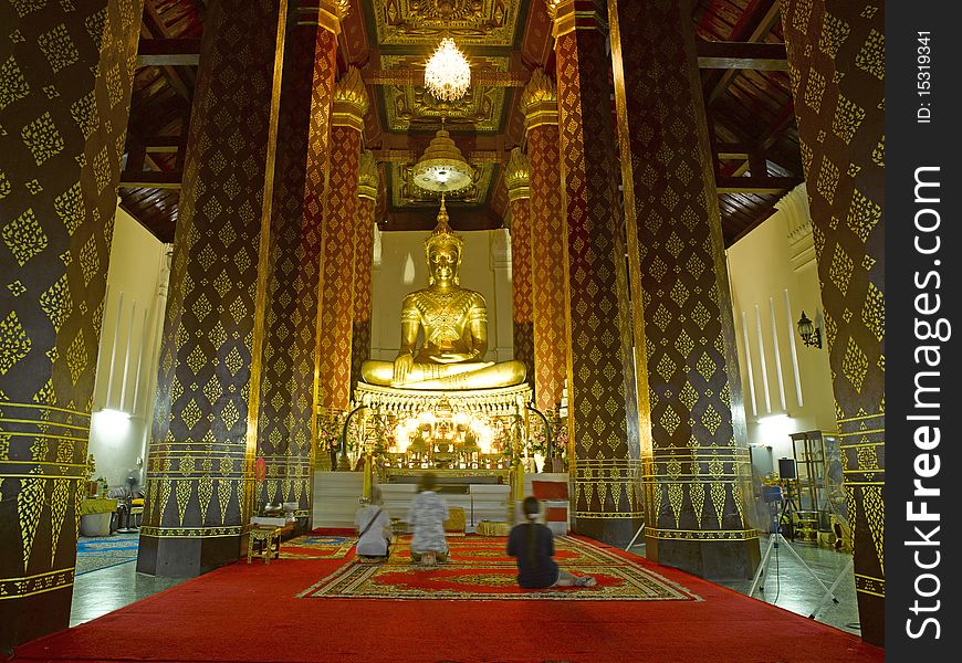 Ayutthaya  Royal Dressed Buddha At Wat