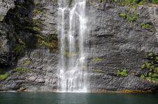 Waterfall On Geirangerfjord Stock Images