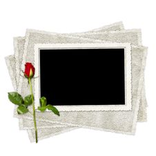 Vintage Card Decorated By Composition From Rose Stock Photo Vintage Card Decorated By Composition From Rose Stock Photo