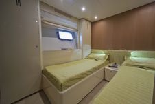 Luxury Yacht Continental 80, Guests Bedroom Royalty Free Stock Photography Luxury Yacht Continental 80, Guests Bedroom Royalty Free Stock Photography
