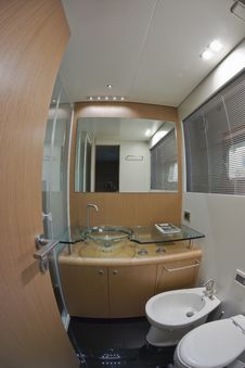 Luxury Yacht Continental 80, Guests Bathroom Royalty Free Stock Photography Luxury Yacht Continental 80, Guests Bathroom Royalty Free Stock Photography