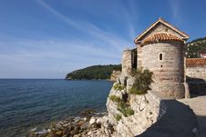 Tower Of Old Fortress In Budva Royalty Free Stock Images