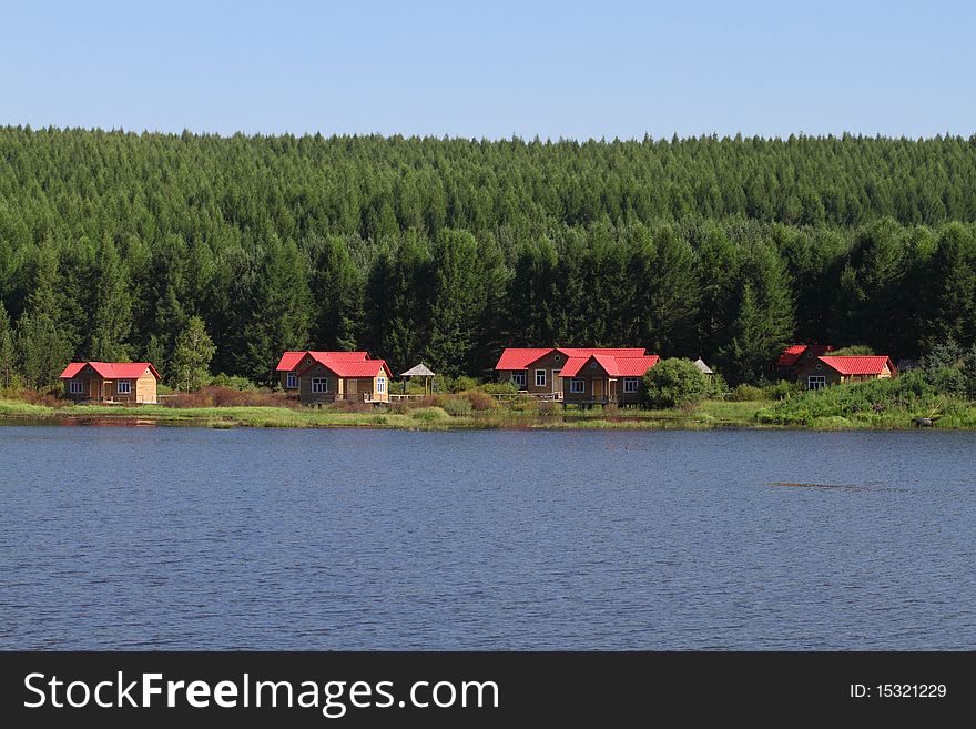 Beautiful landscape in grassland of Mongolia.