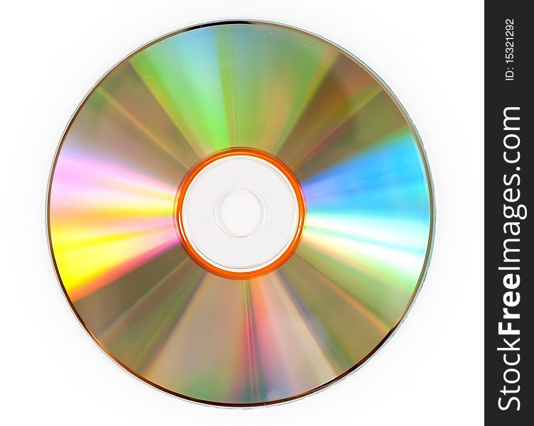 A CD isolated on white