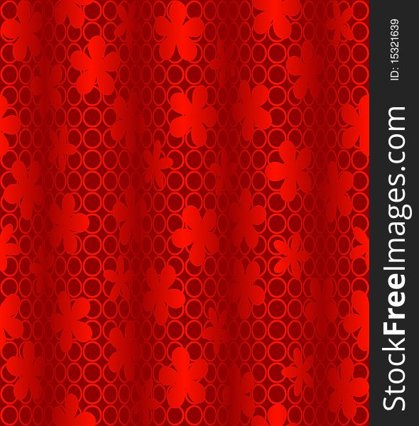 Wavy seamless pattern with flowers. Wavy seamless pattern with flowers.