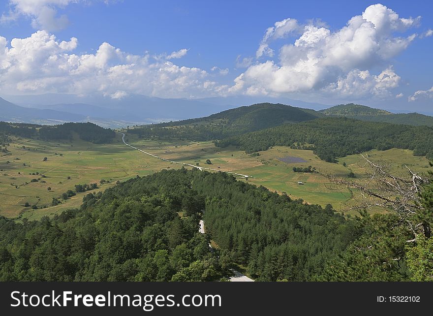 Beautiful view on Rhodope mountains from Bulgaria, Europe. Beautiful view on Rhodope mountains from Bulgaria, Europe
