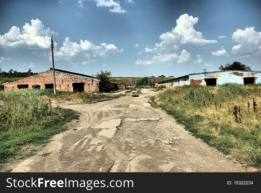 Hdr photo of abandoned constructions in Russia. Hdr photo of abandoned constructions in Russia