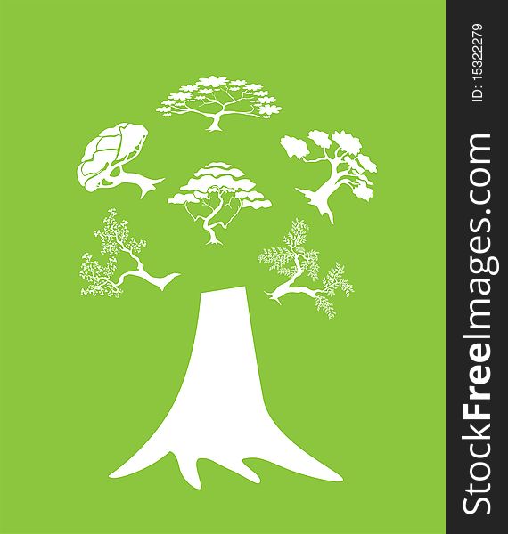 Abstract tree, make by trees, symbol of nature