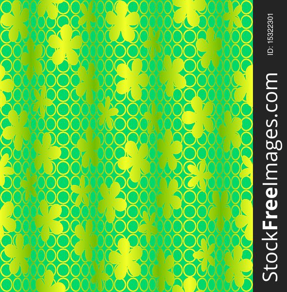 Wavy seamless pattern with flowers. . Wavy seamless pattern with flowers.