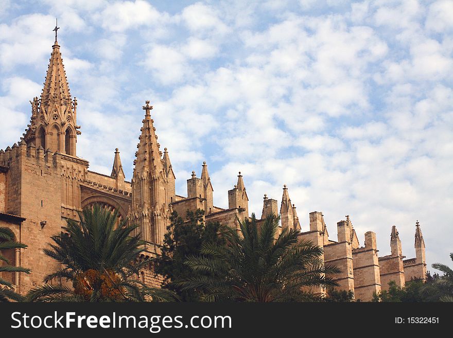 A side image of palma cathedral