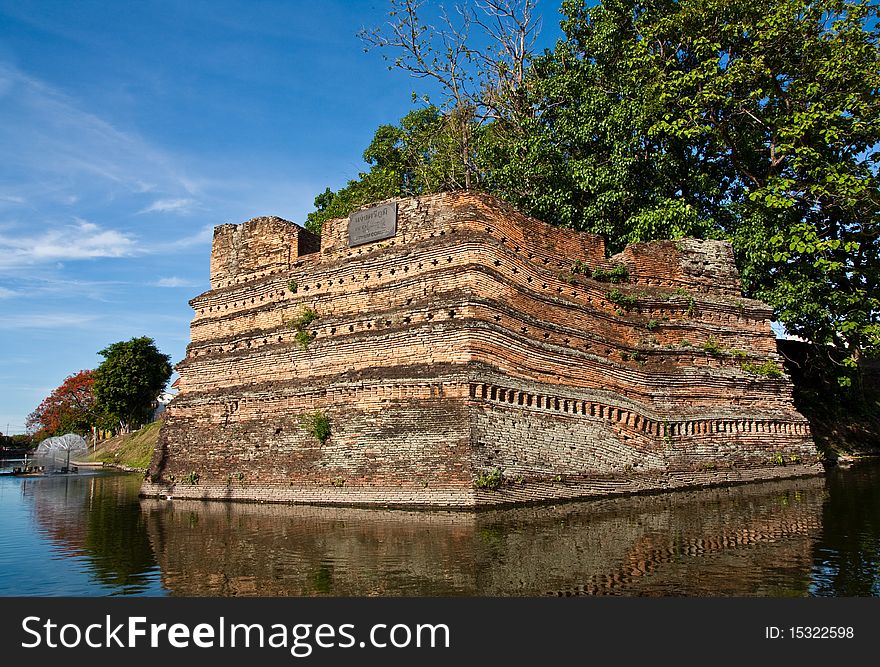 Image of old fortress in Chiang Mai. Image of old fortress in Chiang Mai